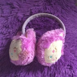 Cute cartoon purple ear muffs